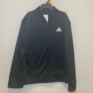 Adidas Bomber Regular Fit Track Jacket Full Zipper Black Youth Size 8 EUC